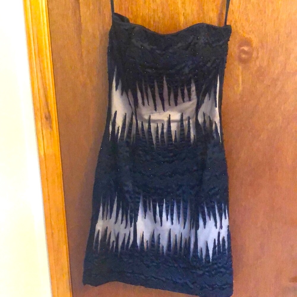 French Connection strapless bead embellished dress